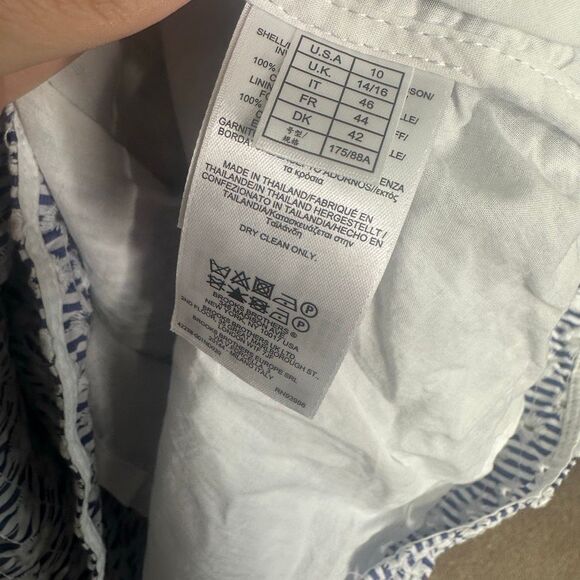 Brooks brothers Dress Size 10 Eyelet Blue white (v1) - Picture 4 of 7